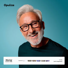 Carica l'immagine nel visualizzatore di Gallery, OPULIZE NYX Occhiali luce blu donna e uomo - Occhiali per computer Antibagliore Protezione UV - Rettangolare - Nero