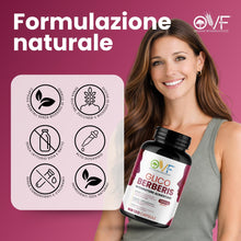 Carica l'immagine nel visualizzatore di Gallery, OVF Glico Berberis 180 cps Integratore Alimentare con Berberina, Acido Alfa Lipoico, Gymnema, Cardo Mariano, Cromo e Can