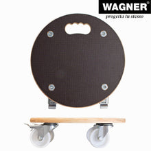 Carica l'immagine nel visualizzatore di Gallery, WAGNER Carrello per piante MAXIGRIP Ø 38 x 11 cm I Portavaso per interni ed esterni I Carrello in legno FSC® con 2 Ruote