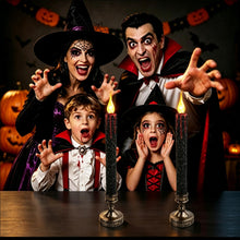 Carica l'immagine nel visualizzatore di Gallery, 2 Pezzi Candele LED Halloween 24.5cm Finte Candela Halloween Decorative Gocciolanti di Sangue Candeline a Batteria per F