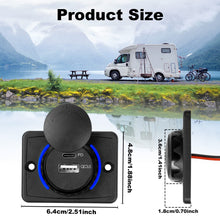 Carica l'immagine nel visualizzatore di Gallery, Caricabatteria da auto Dual USB 4.8 A, QC3.0 USB-A &amp; USB-C ricarica rapida presa per caricabatterie da auto, 12 V-24 V, 