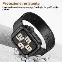 Carica l'immagine nel visualizzatore di Gallery, Metallo 2 in 1 Cover per Apple Watch Series 6/SE/5/4 44mm Con Coperchio Posteriore, Custodia Rigida Cornice Cover Protet