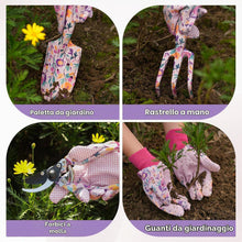 Carica l'immagine nel visualizzatore di Gallery, Velway Set di Attrezzi da Giardinaggio 5 Pezzi in Acciaio con Borsa