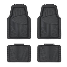Carica l'immagine nel visualizzatore di Gallery, Amazon Basics 4 unità tappetini in gomma per auto, SUV, camion, per tutte le stagioni, nero