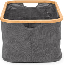 Carica l'immagine nel visualizzatore di Gallery, Brabantia Cesta per panni richiudibile 40L - Cesto impermeabile per il bucato bagnato e asciutto - Cesto per riporre vestiti e biancheria - Maniglie morbide - Accessorio per la casa - Pepper Black
