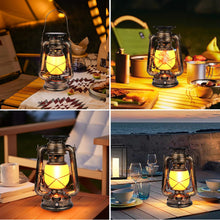 Carica l'immagine nel visualizzatore di Gallery, Weinsamkeit Lanterne Solari da Esterno, 2 Pezzi Lampade da Campeggio LED Vintage, Impermeabile Appendere Lampade con Eff