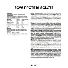 Carica l'immagine nel visualizzatore di Gallery, Bulk Soya Protein Isolate Powder, Vanilla, 1 kg