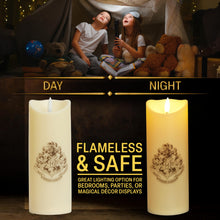Carica l'immagine nel visualizzatore di Gallery, Harry Potter Candele LED con Bacchetta Telecomando, 5m Allineare e Hogwarts Disegno Dello Stemma, Bianco Candela a Batte