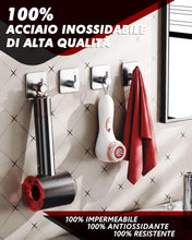 Carica l'immagine nel visualizzatore di Gallery, Auxmir 6 Pezzi Ganci Adesivi Appendi Accappatoio Bagno 4cm, Argento