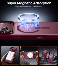 Carica l'immagine nel visualizzatore di Gallery, Qasyfanc Magnetica Cover per iPhone 18 Pro/iPhone 17 Pro Borgogna