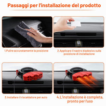 Carica l'immagine nel visualizzatore di Gallery, Riscaldatore Auto 12V 150W Stufetta Portatile per Auto, Demister Regolazione 360 Gradi Riscaldamento Universale Sbrinato