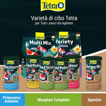 Carica l'immagine nel visualizzatore di Gallery, Tetra Pond Multi Mix 4 L Mangime per Pesci, Composto da 4 Diversi Tipi di Cibo (Cibo in Scaglie, Bastoncini, Gammarus, W