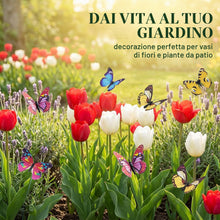 Carica l'immagine nel visualizzatore di Gallery, 50 Pezzi Farfalle Decorative da Giardino 6cm, Farfalle 3D in PVC Impermeabili, Ornamenti per Vasi, Piante e Fiori, Decor
