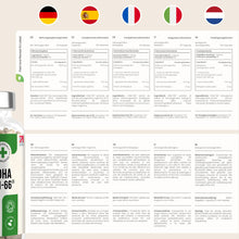 Carica l'immagine nel visualizzatore di Gallery, Ashwagandha KSM-66 Capsule Bio | 5500 mg Derivato da 550 mg di Estratto Alta Concentrazione in Polvere | 3 Mesi | Ashwag
