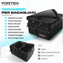 Carica l'immagine nel visualizzatore di Gallery, FORTEM Organizer Bagagliaio Auto e Baule, Pieghevole Accessori Macchina