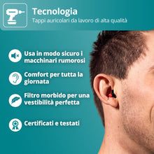 Carica l'immagine nel visualizzatore di Gallery, Alpine WorkSafe - Tappi per le orecchie professionali - Certificati ANSI &amp; CE - 23 dB - DPI per lavoro in ufficio e in c