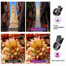 Carica l'immagine nel visualizzatore di Gallery, Obiettivo per smartphone universali, 2 in 1 Obiettivo per cellulare, Macro 12,5x, Grandangolare 0,45x, Obiettivi macro,p