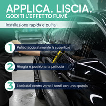 Carica l'immagine nel visualizzatore di Gallery, TEMPO DI SALDI Pellicola Oscurante Vetri Auto 50x300 cm Effetto Fumé e Protezione UV, Pellicola per Vetri Auto Nera Univ