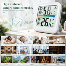 Carica l'immagine nel visualizzatore di Gallery, G.CATACC Termometro Ambiente Interno, Igrometro Digitale