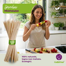 Carica l'immagine nel visualizzatore di Gallery, GoBeTree 100 Stecchini per Spiedini Legno 15 cm, Stuzzicadenti Lunghi
