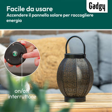 Carica l'immagine nel visualizzatore di Gallery, Gadgy Lanterna Solare Da Esterno Fiore | Lanterna Da Giardino e Balcone A LED | Lampada Orientale | Lampade Decorativa |