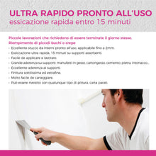 Carica l'immagine nel visualizzatore di Gallery, Aguaplast Super Rapido, stucco per muro bianco pronto all'uso - essicazione rapida entro 15 minuti 1kg