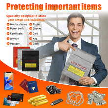 Carica l'immagine nel visualizzatore di Gallery, 3 Pcs Borsa Ignifuga Lipo Safe Bag per Batterie, 22.5x18.5 cm