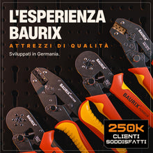 Carica l'immagine nel visualizzatore di Gallery, BAURIX® Pinza Crimpatrice Capicorda 0,5-6 mm² – a Cricchetto