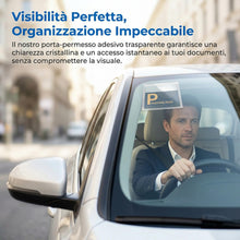 Carica l'immagine nel visualizzatore di Gallery, Porta Permesso di Parcheggio per Parabrezza Auto Autoadesivo, Porta Targa e Badge Universale in PVC Trasparente, Set da 