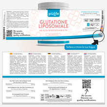 Carica l'immagine nel visualizzatore di Gallery, Glutatione Liposomiale 250 mg PiùLife, 60 Capsule Vegetali