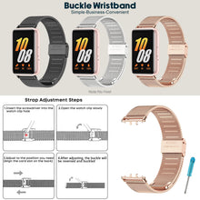 Carica l'immagine nel visualizzatore di Gallery, BDIG Metallo Cinturino Compatibile per Samsung Galaxy Fit 3,Cinturino in Acciaio Inossidabile per Samsung Galaxy Fit 3 O