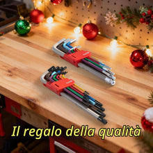Carica l'immagine nel visualizzatore di Gallery, 9 Pezzi Braccio Extra Lungo Set di Chiavi a Brugola, Professionali Multicolour Chiave a Brugola Torx Testa Stella T10 - 