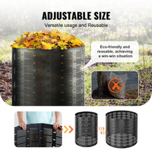 Carica l'immagine nel visualizzatore di Gallery, VEVOR Compostiere da Giardino 1000L ca. Contenitore per Compost da Esterni in HDPE Espandibile Diametro 106,68 cm Grande