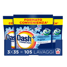Carica l'immagine nel visualizzatore di Gallery, Dash Power Pods Detersivo Lavatrice In Capsule, 105 Lavaggi(3x35), Freschezza Di Lenor, Risveglio Primaverile, rimuove a