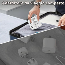 Carica l'immagine nel visualizzatore di Gallery, Adattatore Presa Giapponese Italiana, 6 IN 1 Adattatore da viaggio Giappone con 4 USB, 2500W Tipo A Adattatori Presa Cin