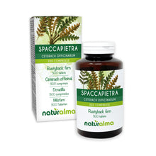 Carica l'immagine nel visualizzatore di Gallery, Spaccapietra o Cedracca (Ceterach officinarum o Asplenium ceterach) foglie Naturalma - 150 g - 300 compresse - Integrato