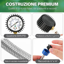 Carica l'immagine nel visualizzatore di Gallery, Manometro di Pressione dell'acqua di Rete 0 – 11 bar/0 – 160 PSI