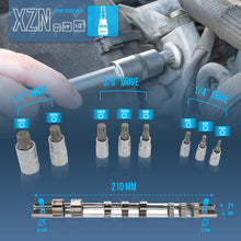 Carica l'immagine nel visualizzatore di Gallery, XZN Set di di prese multiple Chiavi a Bussola Scanalate Punta XZN Set di 8 Chiavi a Bussola M4 M5 M6 M8 M10 M12 M14 M16 