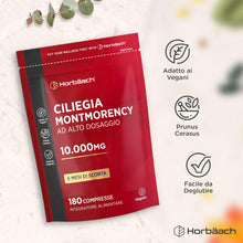 Carica l'immagine nel visualizzatore di Gallery, Montmorency Cherry 10000 mg - 180 Compresse Vegane per 6 Mesi