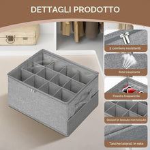 Carica l'immagine nel visualizzatore di Gallery, Cozary Scatole per Scarpe, Organizer Scarpe 12 Scomparti con Borsa in Rete, Coperchio Trasparente e Manici Rinforzati, adatto per 6-12 paia, Pieghevoli, per Guardaroba, Scarpiera, Grigio (43x32x32cm)