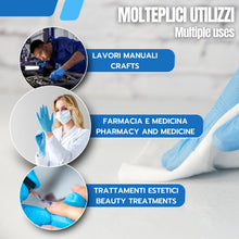 Carica l'immagine nel visualizzatore di Gallery, Bottari Guanti in Nitrile Monouso Blu, Senza Talco, Confezione da 100 Pezzi, Taglia XL, Anallergici, Resistenti