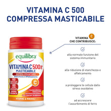 Carica l'immagine nel visualizzatore di Gallery, equilibra Integratori Alimentari, Vitamina C 500 mg, Integratore per la Normale Funzione del Sistema Immunitario, Riduce