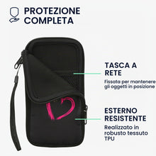 Carica l'immagine nel visualizzatore di Gallery, kwmobile Custodia in neoprene con zip per smartphone XL - 6,7/6,8" - Astuccio portacellulare a sacchetto con cerniera - 