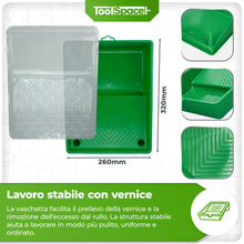 Carica l'immagine nel visualizzatore di Gallery, ToolSpace 9 Pezzi Set - Rullo Pittura Kit 2 x 18 cm con Rulli 2 x 11 cm con Manico - Pennelli Pelo Lungo 2 x 36 mm Vasch