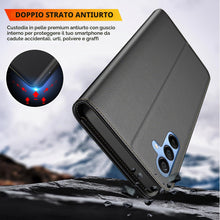 Carica l'immagine nel visualizzatore di Gallery, Cover per Samsung Galaxy S25 5G / S24 5G a Libro in Pelle,Nero