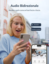 Carica l'immagine nel visualizzatore di Gallery, GNCC 2K Telecamera Wi-Fi Interno 2.4/5GHz Visione Notturna(Confezione da 1)