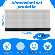 Carica l'immagine nel visualizzatore di Gallery, Tapvai Rete Zanzariera Ricambio 120 x 250cm Tagliabile Resistente(Nero)