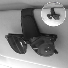 Carica l'immagine nel visualizzatore di Gallery, portaocchiali Auto, 2 Confezioni, Magnetico, in Pelle, Porta Occhiali da Auto, per Auto, con Clip per Biglietti (Nero)