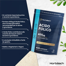 Carica l'immagine nel visualizzatore di Gallery, Acido Folico 400mcg con Vitamina B12-13 Mesi di Scorta