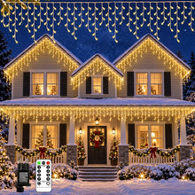 Carica l'immagine nel visualizzatore di Gallery, Tenda Luminosa Natale 20M 560 LED Bianco Caldo Telecomando